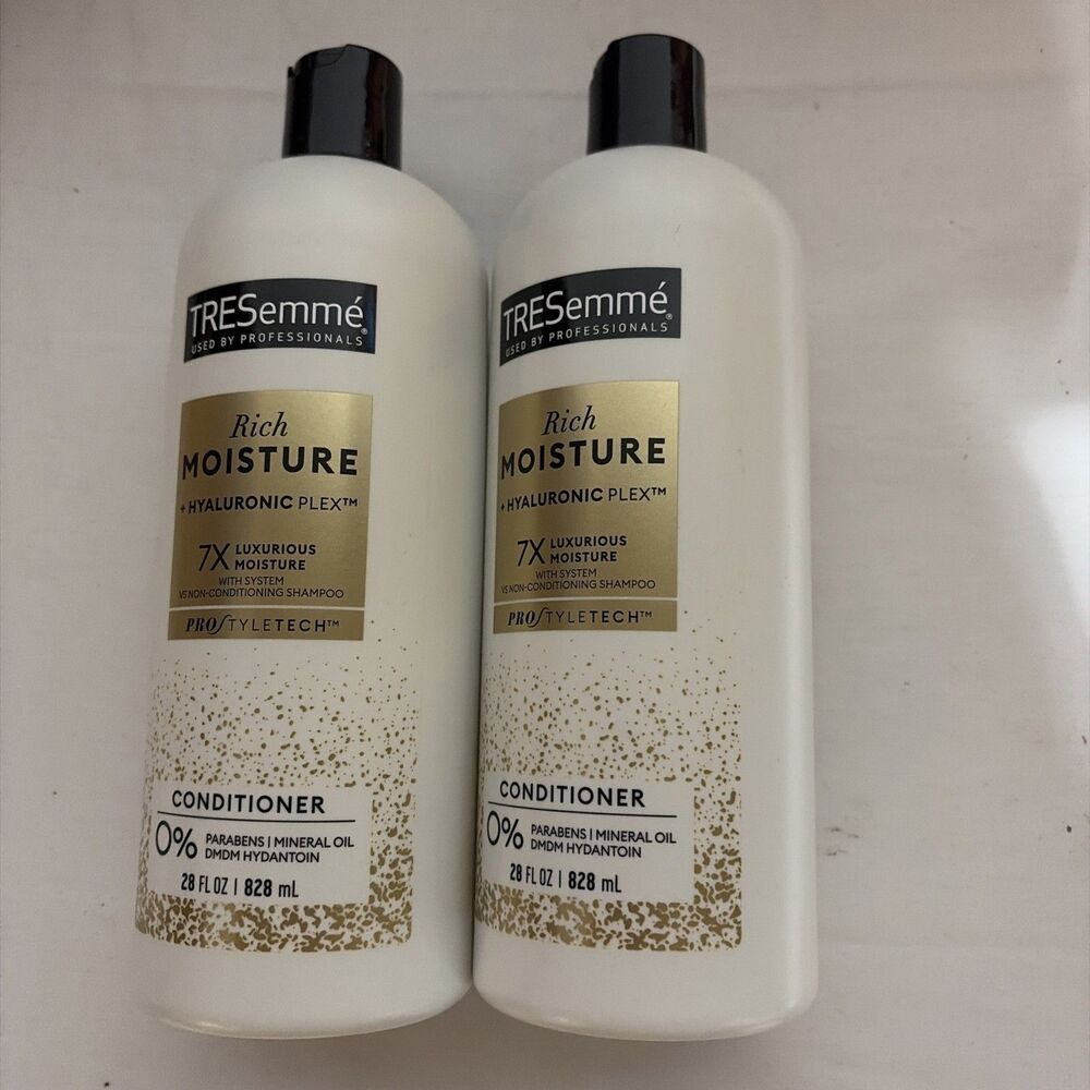 2 TRESemme' Rich Moisture Hyaluronic Plex Conditioner Pro Styletech 28 Fl Oz New